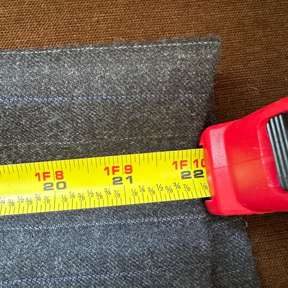 Ralph Lauren Midi Business Attire 100% Wool Skirt With Blue & Gray strip… - Picture 10 of 11